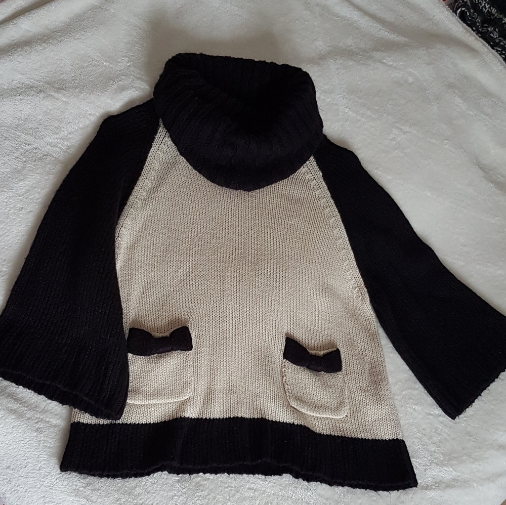 Dex Thick Knit Colour Blocked Cowl Sweater